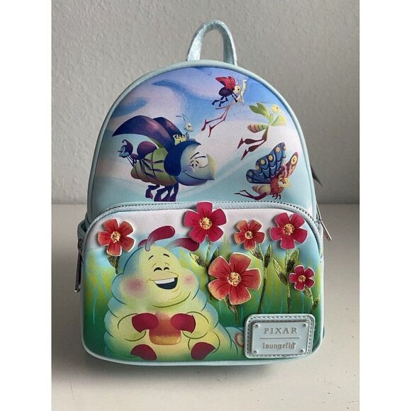 Disney Loungefly A Bugs Life Earth Day Heimlich Circus Mini Backpack Pixar NEW - Picture 1 of 14